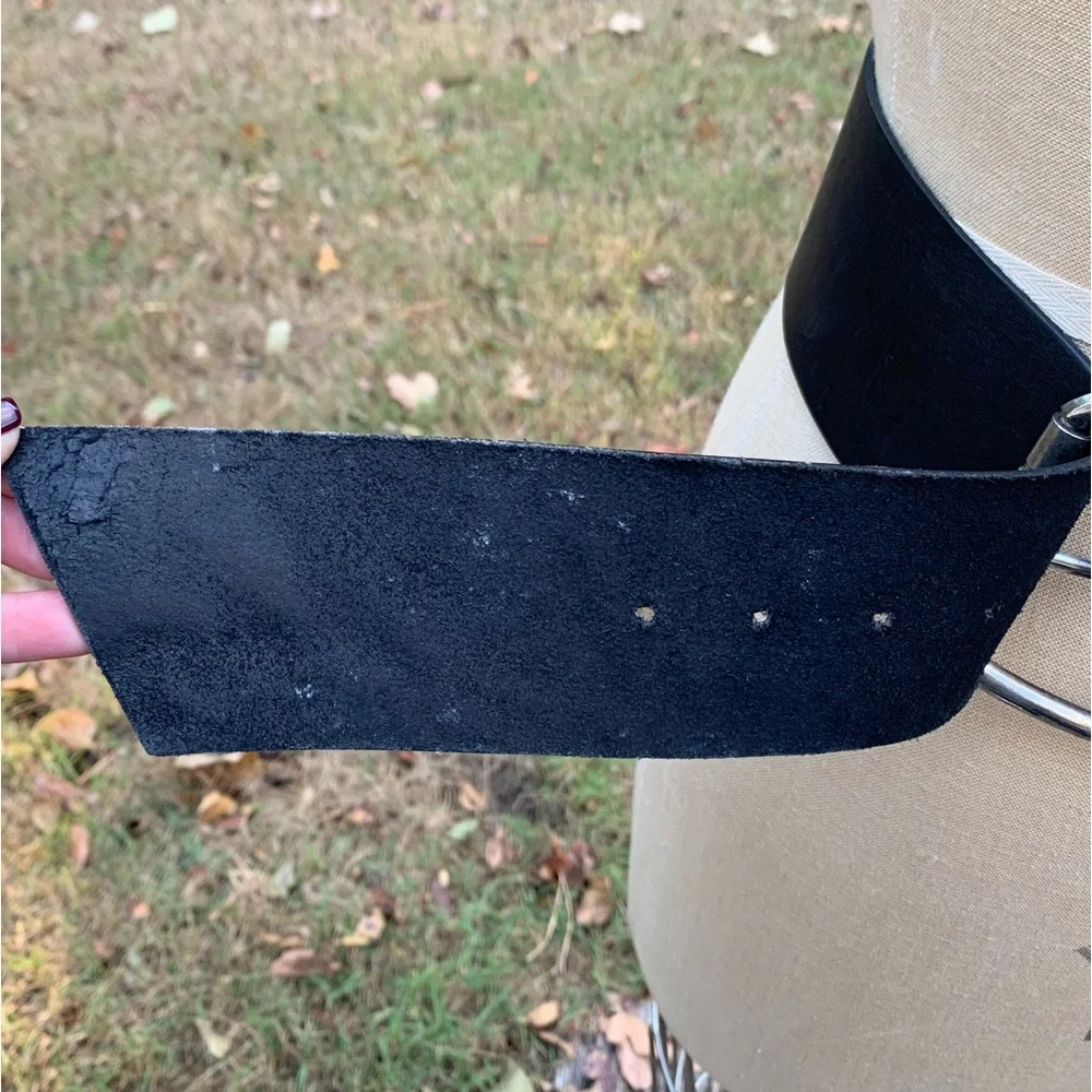 Funky Vintage Leather Oversized Waist Belt